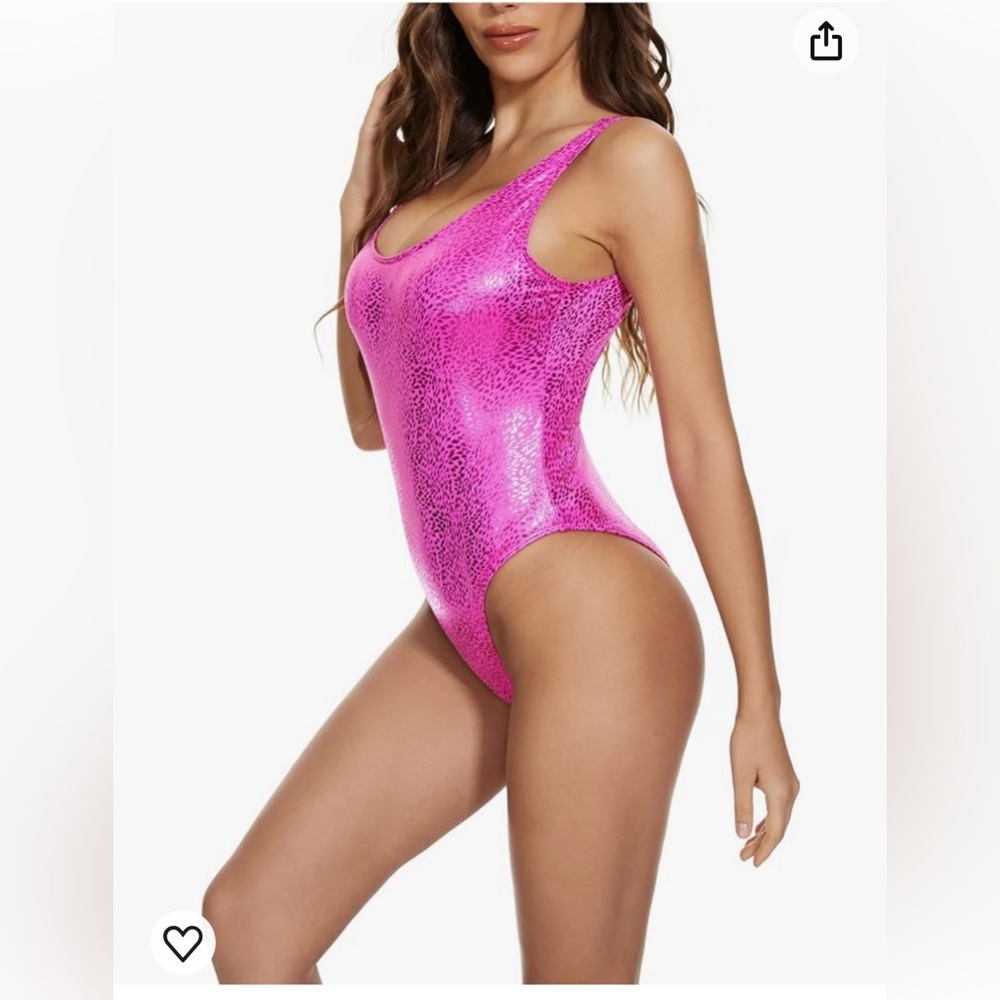 MIAIULIA women’s  80s/90s inspired high cut low back padding one piece swimsuit